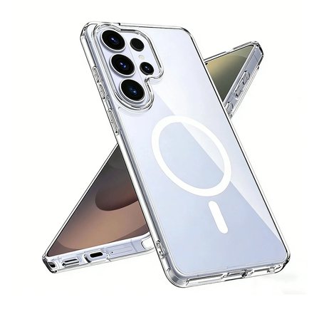 Forzacase Samsung Galaxy S26 Ultra ile uyumlu ClearMag Serisi Magsafe Özellikli Kristal Şeffaf Sert Kılıf
