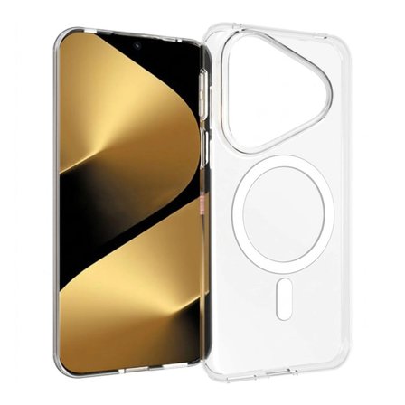 Forzacase Huawei Pura 90 Pro ile uyumlu ClearMag Serisi Magsafe Özellikli Kristal Şeffaf Sert Kılıf