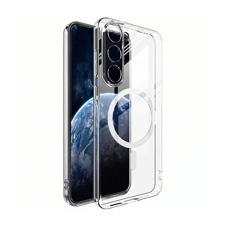 Forzacase Tecno Spark 40 Pro ile uyumlu ClearMag Serisi Magsafe Özellikli Kristal Şeffaf Sert Kılıf