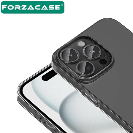 Forzacase iPhone 16 Pro ile uyumlu Clean Serisi İnce Tasarım Sert Plastik Şeffaf Kılıf