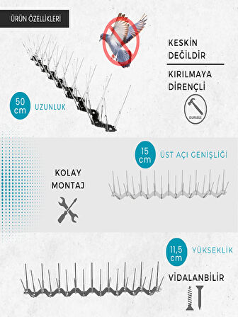 Dış Mekan Bariyer Kuş Koruma Bariyeri 4 METRE