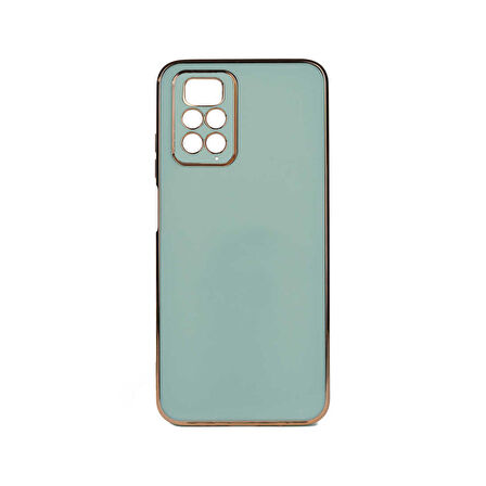 Forzacase Xiaomi Redmi Note 11 Pro 5G uyumlu Luxury Serisi Altın Çerçeveli Silikon Kılıf