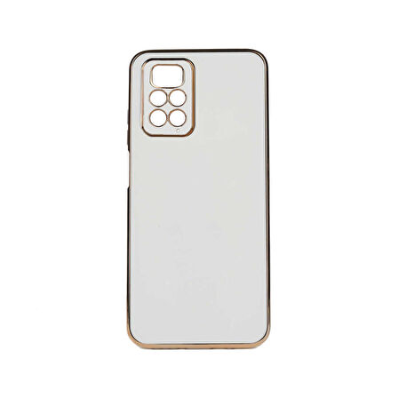 Forzacase Xiaomi Redmi Note 11 Pro 5G uyumlu Luxury Serisi Altın Çerçeveli Silikon Kılıf