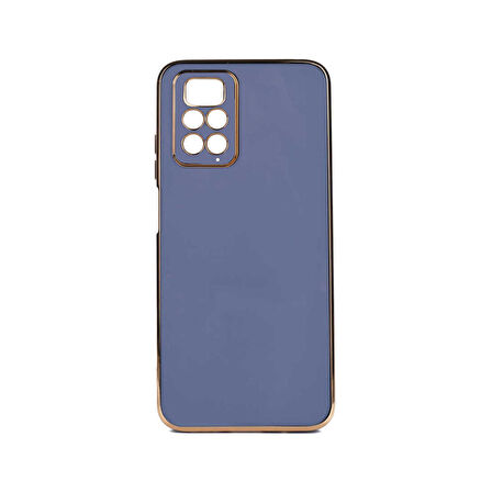 Forzacase Xiaomi Redmi Note 11 Pro 5G uyumlu Luxury Serisi Altın Çerçeveli Silikon Kılıf