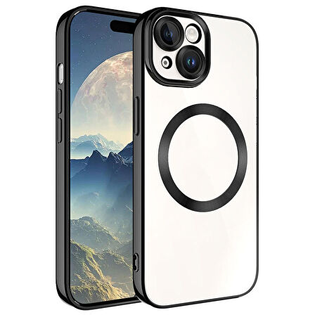 Forzacase iPhone 15 Plus ile uyumlu Vision Serisi Magsafe Wireless Şarj Özellikli Silikon Kılıf