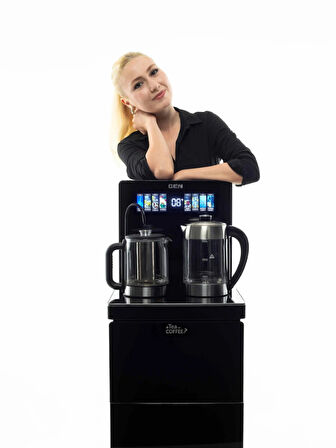 Gizli Damacanalı Sıcak ve Soğuk Su Çay-Filtre Kahve-Türk Kahvesi Makinesi Dokunmatik Ekran