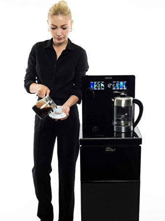 Gizli Damacanalı Sıcak ve Soğuk Su Çay-Filtre Kahve-Türk Kahvesi Makinesi Dokunmatik Ekran