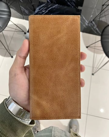 Telefon Bölmeli Erkek Cüzdan – Taba Hakiki Deri Kapaklı | 2013