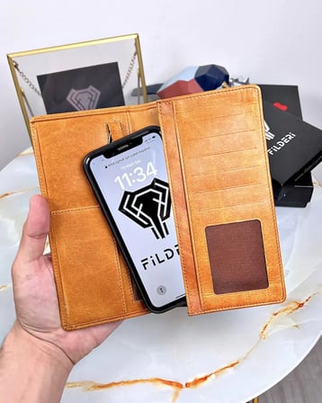 Cüzdan – Taba Hakiki Deri, Telefon Bölmeli ve Kartlıklı | 2027