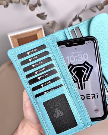 Kadın Cüzdan – Turkuaz Yumuşak Hakiki Deri | 2049
