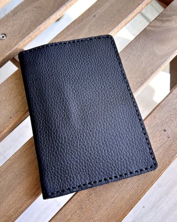 Defter Kılıfı – Siyah Renk Hakiki Deri, Kapaklı Model | 2051