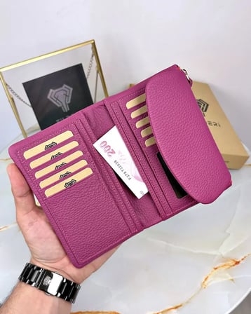 Küçük Kadın Cüzdan – Hakiki Deri Pembe Guti | 2064