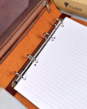 Mekanizmalı Organizer – El Dikişi Fındık Hakiki Deri | 2073