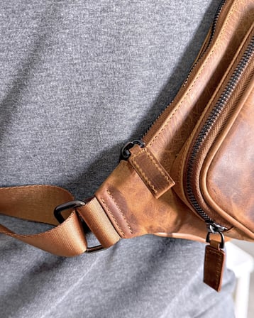 Hakiki Deri Çapraz Çanta – Fındık Crossbody Model | 2085