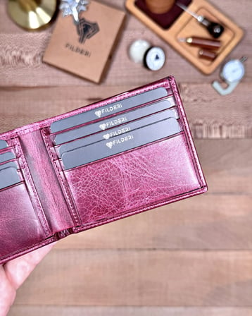 İnce Erkek Cüzdan – Hakiki Deri Bordo Renk | 2144