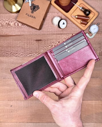 Erkek Cüzdan Kelebek Model – Hakiki Deri Bordo | 2145
