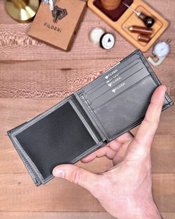 Erkek Cüzdan Kelebek Model – Hakiki Deri Gri | 2145