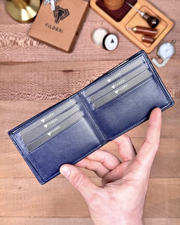 Erkek Cüzdan Kelebek Model – Hakiki Deri Lacivert | 2145