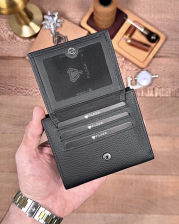 Fonksiyonel Küçük Kadın Cüzdanı – Hakiki Deri Siyah | 2150