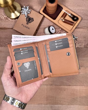 Fonksiyonel Küçük Kadın Cüzdanı – Hakiki Deri Taba | 2150