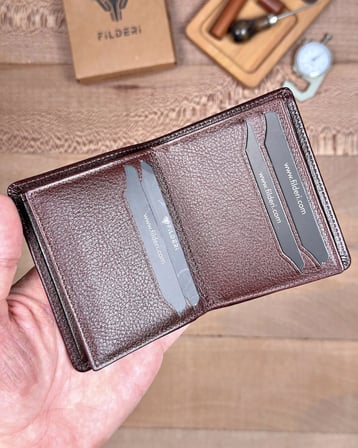Kelebek Kartlık Hakiki Deri – Acı Kahve | 2158