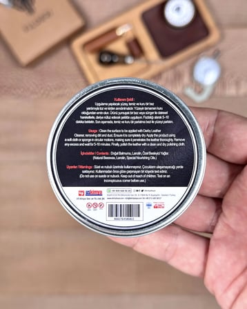 Hakiki Deri Bakım Kremi Metal Kutulu 90 ml
