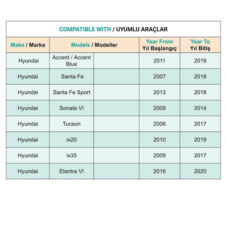 Hyundai Accent Blue ix20 ix35 Sonata VI Tucson Santa Fe Elantra VI için Otomatik Vites Fren Pedal Lastiği