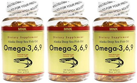 Mnk Omega 3-6-9 1000 Mg Balık Yağı 3x100 Softgel