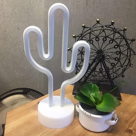 Marsilyan Kaktüs Neon Gece Lambası Yeşil LED Masa Üstü