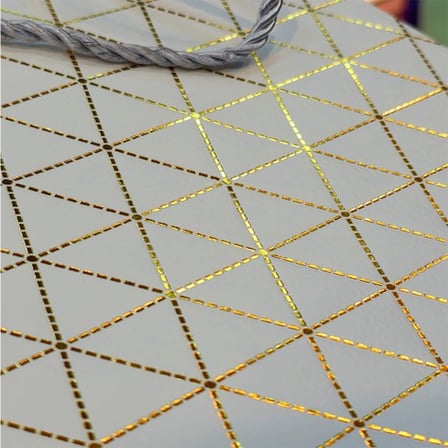 Marsilyan Hediyelik Çantası Beyaz Gold Desenli 26x32 cm