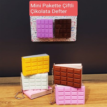 Marsilyan Çikolata Not Defteri Hediyelik Çok Renkli Kokulu (7.5 cm x 7.5 cm x 1 cm)