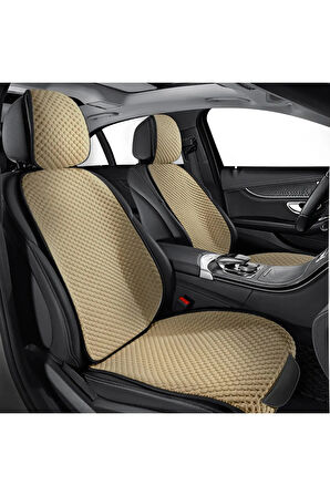 Mercedes 203 UYUMLU  Cepli Terletmez Oto  Minderi Kılıfı Ön Arka Tam Set Sırtlı Başlıklı BEJ