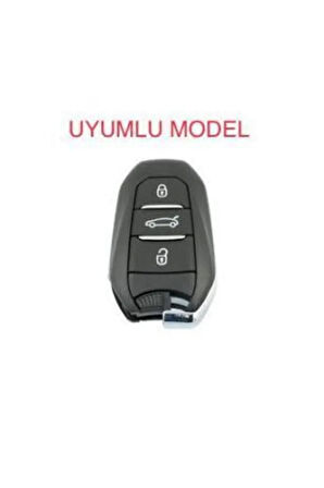 Peugeot 308 508 2008 3008 4008 5008 Uyumlu Silikon Anahtar Sustasız Kılıfı Turuncu Renk