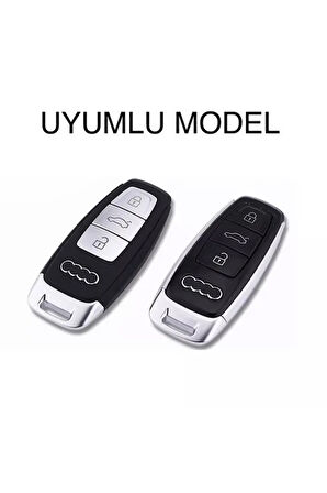 Audi A6l A7 A8 C8 Q8 D5 Silikon Anahtar Koruma Kılıfı Mavi Renk