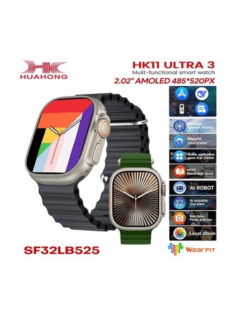 Hk 11 Ultra 3 Amoled Akıllı Saat Iphone ve Android Tüm Telefonlara Uyumlu Amoled Ekran