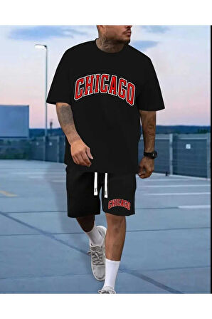 T-SHIRT ŞORT CHICAGO BASKILI TAKIM