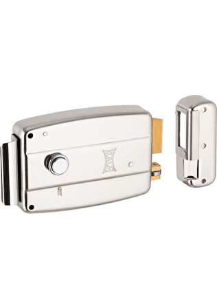 Kale Silindirli Tirajlı Elektrikli Kilit Nikel 14 cm (52 mm Silindirli) - 157EL000021