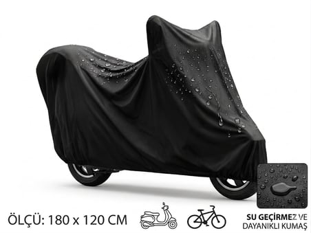 Branda Motosiklet Scooter Koruma Brandası 180x120 cm Küçük Boyutlu Bakım Kılıfı Koruyucu Ekipman