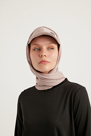 STYLE-HIJAB Kepli Spor Şal – Pudra