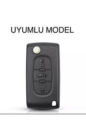 107 207 307 407 308 607 Uyumlu 3 Tuş Silikon Anahtar Koruma Kılıf Kırmızı Renk