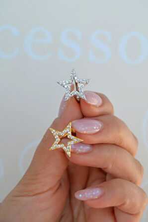 Zirkon Taşlı Yıldız Göbek Piercingi