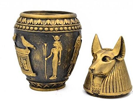 Antik Mısır Tanrısı Anubis Kapaklı Kutu