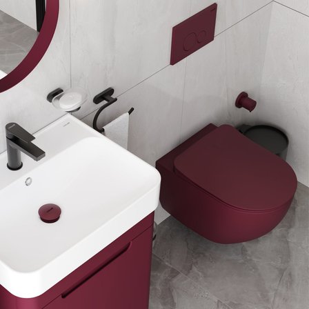 Creavit Free Kanalsız Berry Asma Klozet FE322, Creavit Free Duck Duroplast Yavaş Kapak