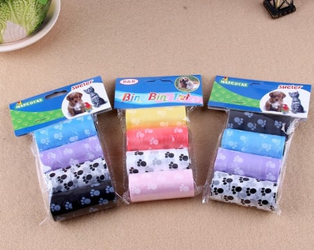 Pratik Kullanım Standart Evcil Hayvan Atık Toplama Rulosu 60 Adet Köpek Kaka Poşeti 4'lü Set
