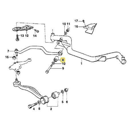 BMW E34 FEBİ SALINCAK BURCU OEM NO 31121136605