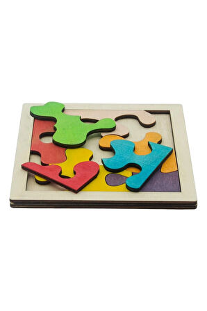 Ahşap Kare 8 Parçalı Puzzle