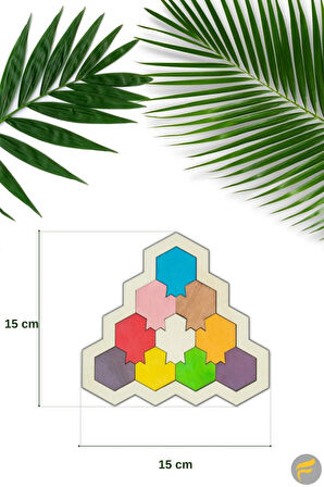 Ahşap Nar Figürlü 10 Parçalı Puzzle