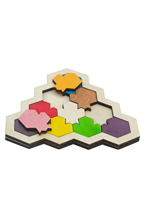 Ahşap Nar Figürlü 10 Parçalı Puzzle