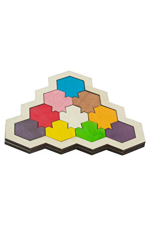 Ahşap Nar Figürlü 10 Parçalı Puzzle