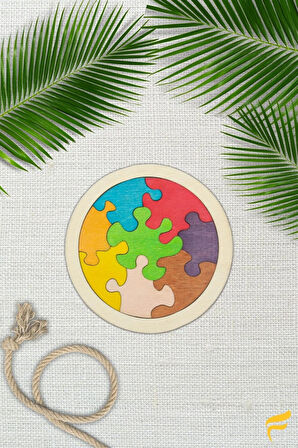 Ahşap Dairesel 8 Parçalı Puzzle